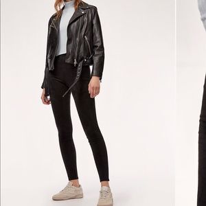 Aritzia Wilfred Daria suede leggings